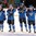 KAMLOOPS, BC - APRIL 4: Finland's Riikka Valila #13, Petra Nieminen #11, Ronja Savolainen #8 and Noora Tulus #24 look on after a 1-0 bronze medal game shoot-out loss to Russia at the 2016 IIHF Ice Hockey Women's World Championship. (Photo by Andre Ringuette/HHOF-IIHF Images)

